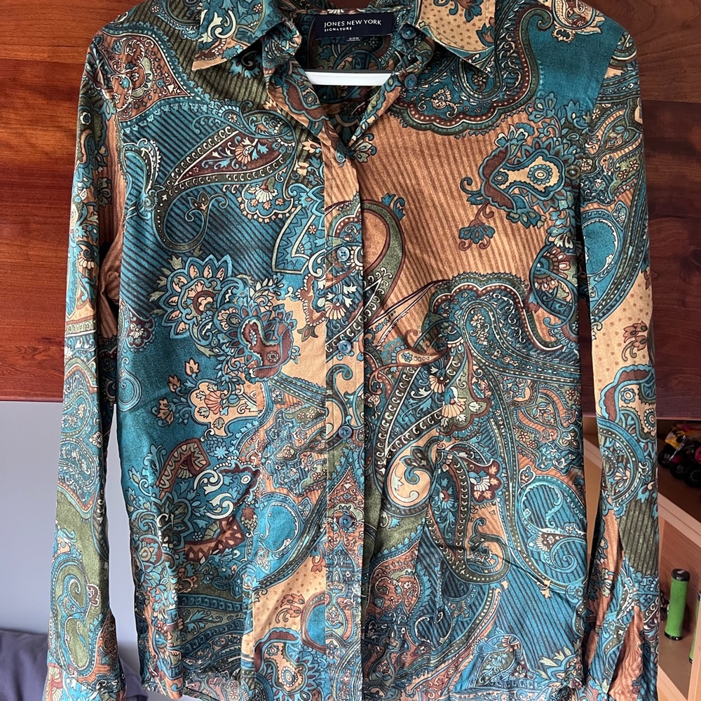 Jones New York Multicolor Paisley Shirt